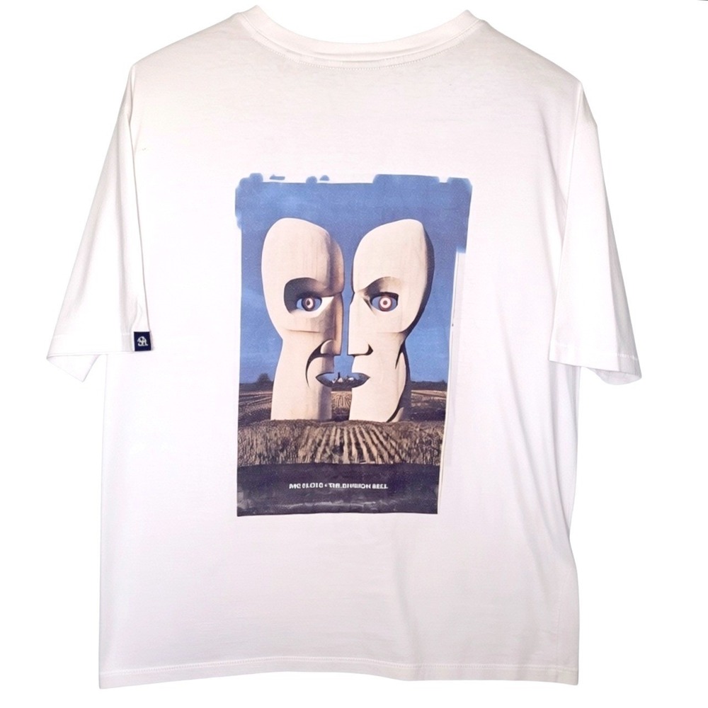 Scotch & Soda Amsterdam Pink Floyd The Division Bell Graphic White Tee Mens Sz L